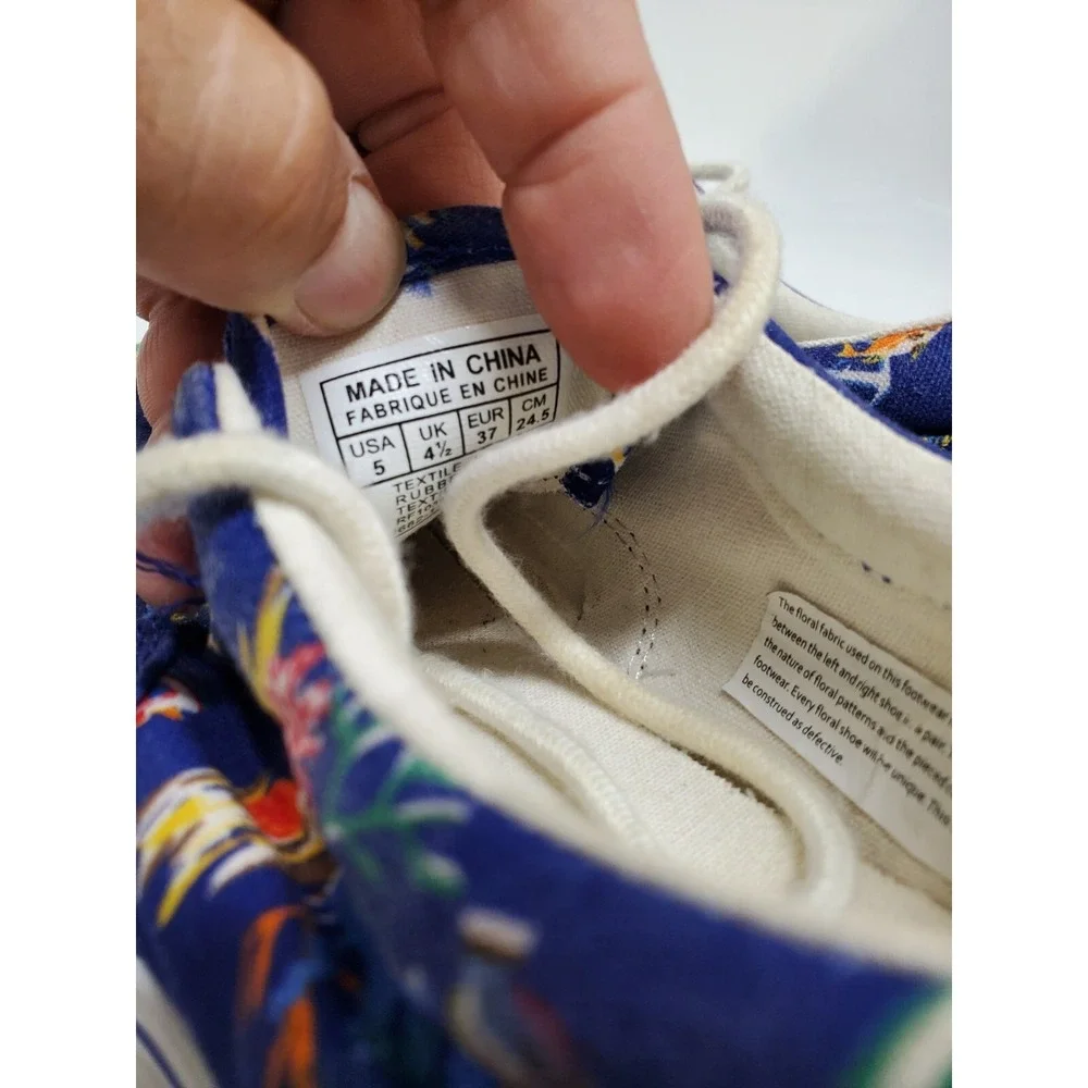 Polo Ralph Lauren Kids Keaton Sneakers Blue Ocean Graphic Bearwiian Boys Sz 5